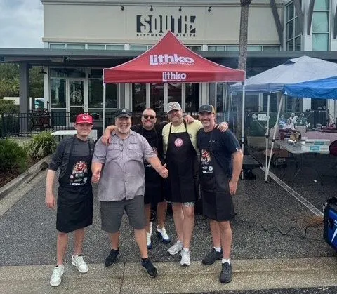 Jacksonville team at cookout